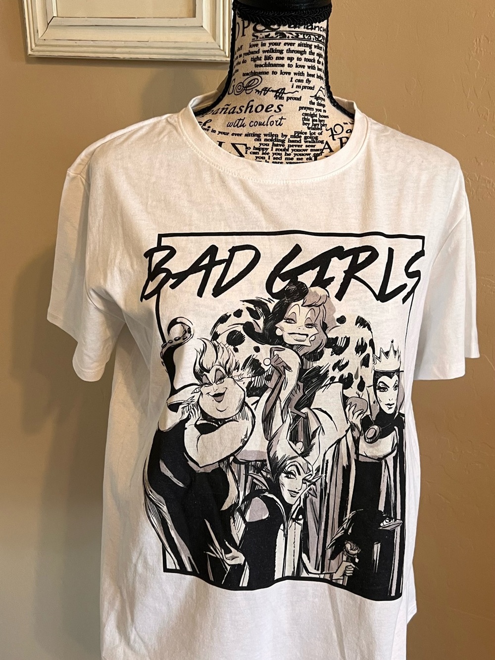 Disney White 'Bad Girls' Villains Graphic Tee for Women
